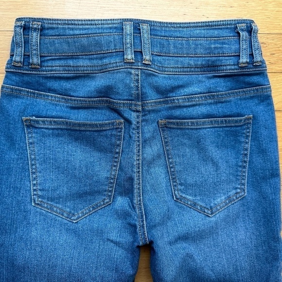 New CURRENT ELLIOT 3 Buttons/ Zip Closure Hight Rise Skinny Jeans Women's Sz 26 - Picture 7 of 11